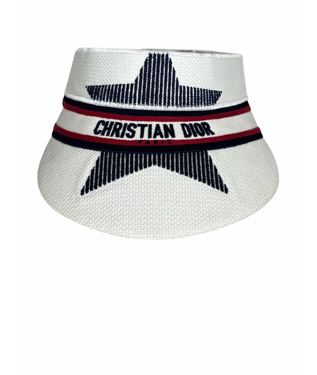 CHRISTIAN DIOR PRE-OWNED Белая хлопковая кепка, фото 1