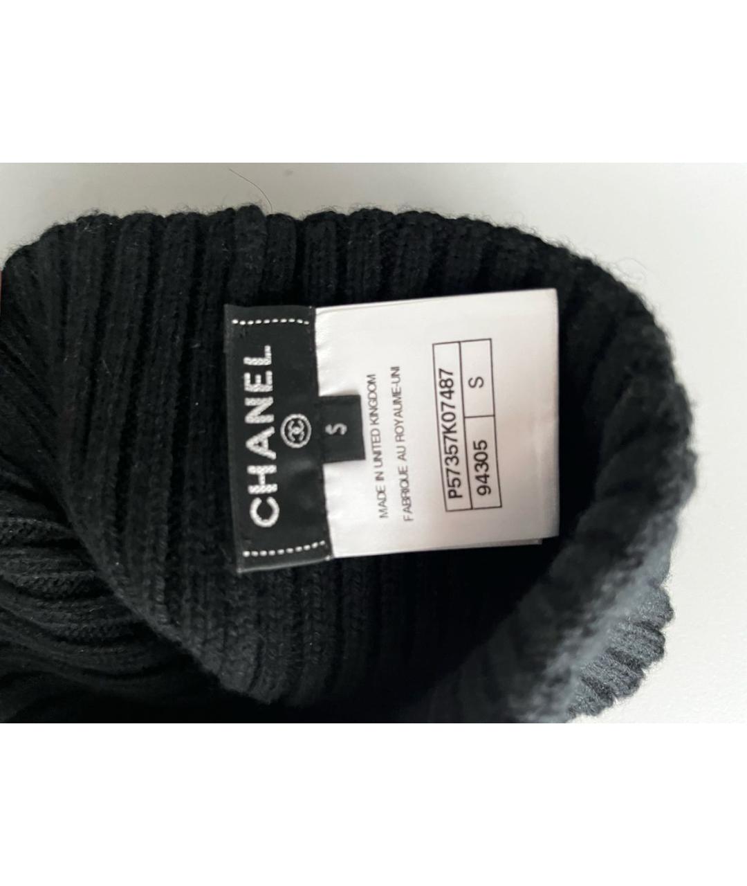 CHANEL Черная кашемировая шапка, фото 4