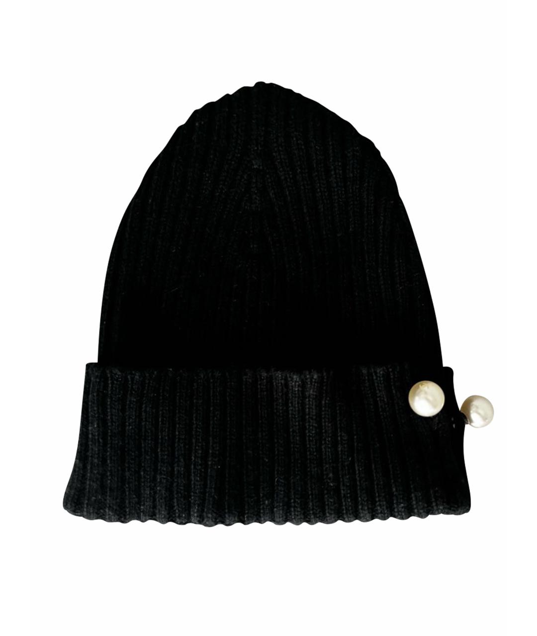 CHANEL Черная кашемировая шапка, фото 1