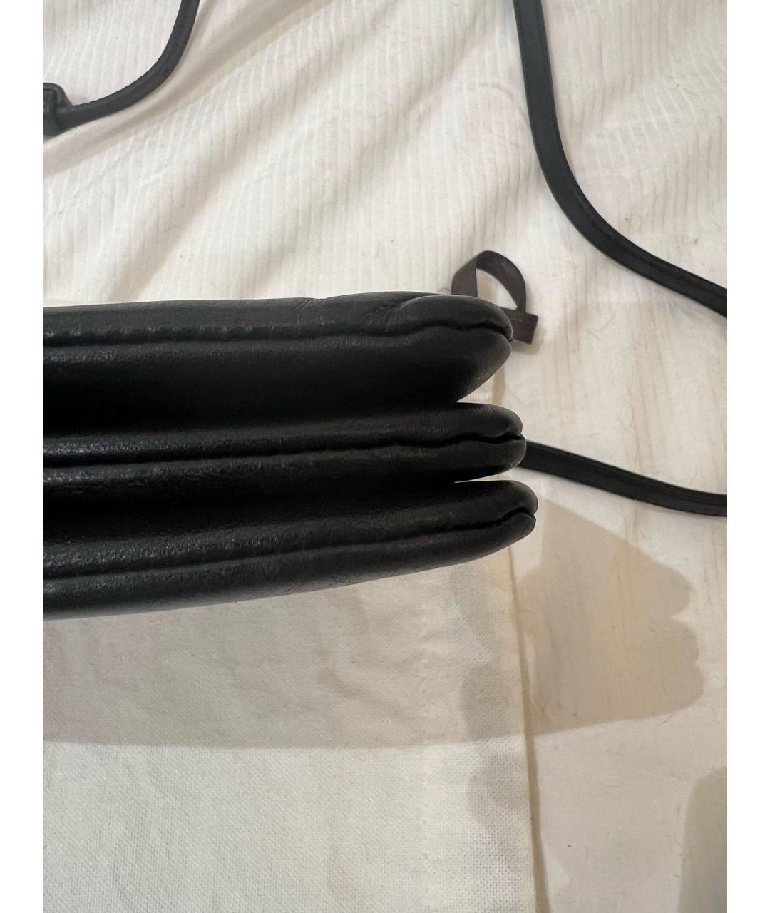 CELINE Черная кожаная сумка через плечо, фото 4