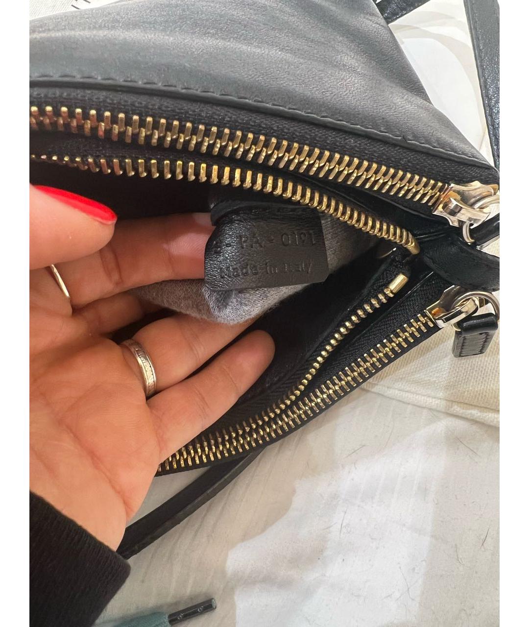 CELINE Черная кожаная сумка через плечо, фото 7