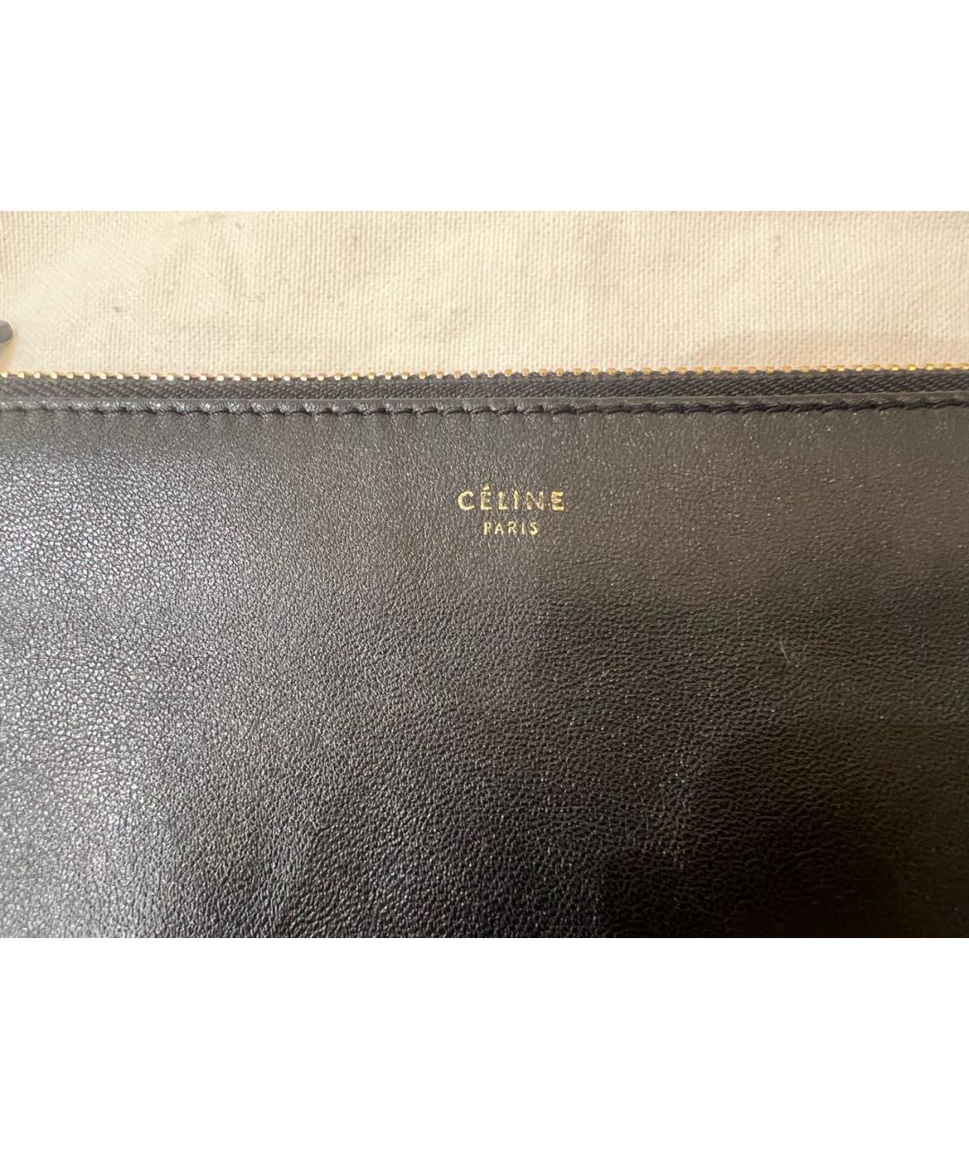 CELINE Черная кожаная сумка через плечо, фото 2