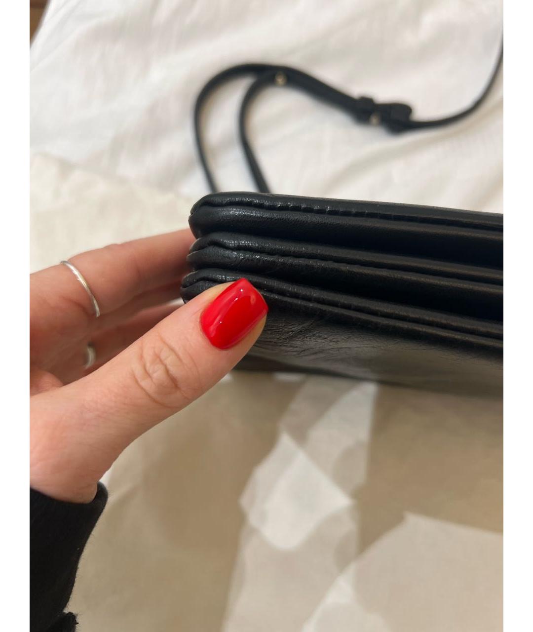 CELINE Черная кожаная сумка через плечо, фото 3