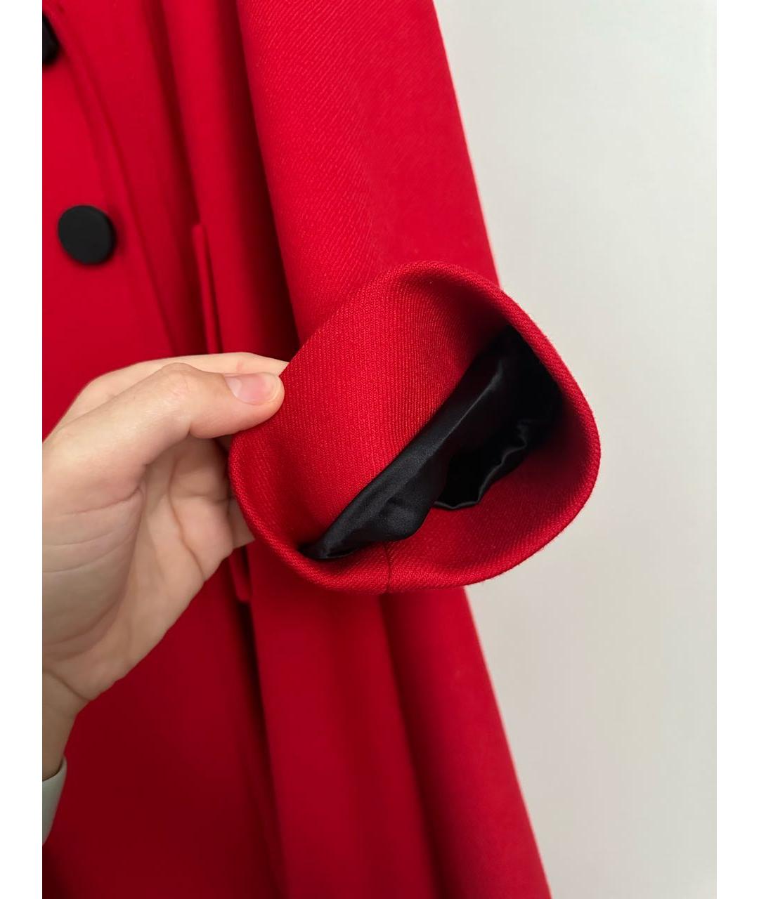 DOLCE&GABBANA Красное шерстяное пальто, фото 6