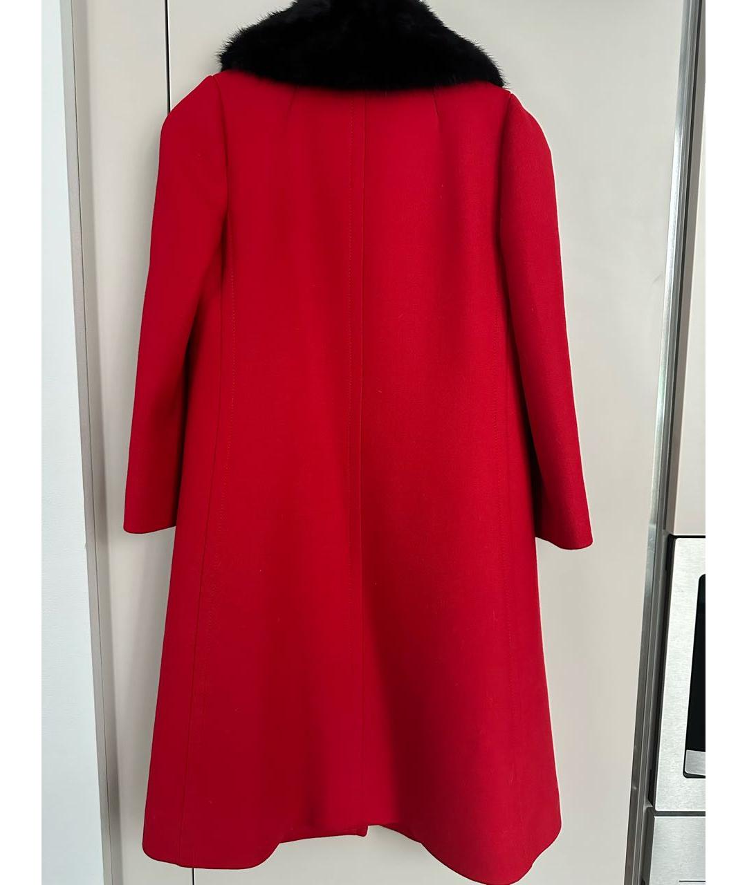 DOLCE&GABBANA Красное шерстяное пальто, фото 2