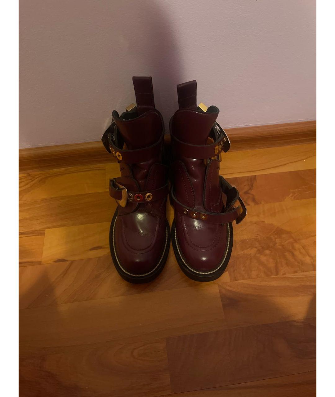 BALENCIAGA Фиолетовые кожаные ботинки, фото 2