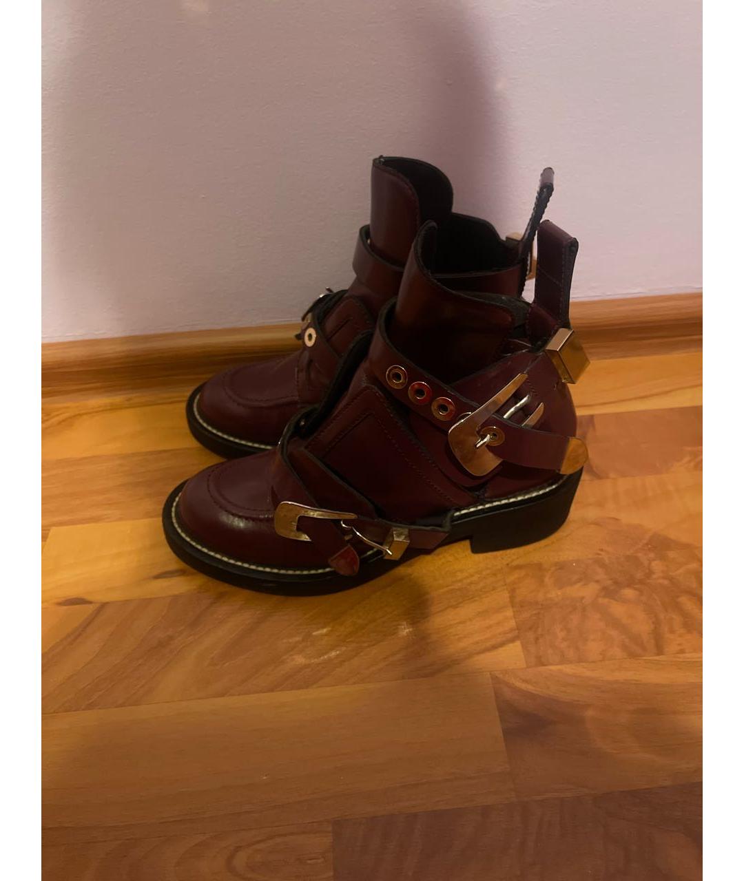 BALENCIAGA Фиолетовые кожаные ботинки, фото 4