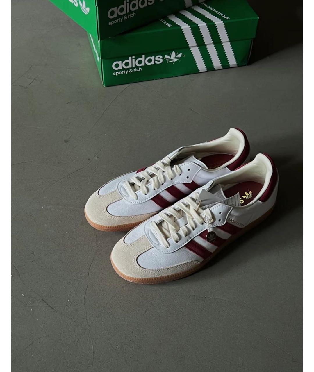 ADIDAS Белые кожаные кроссовки, фото 3