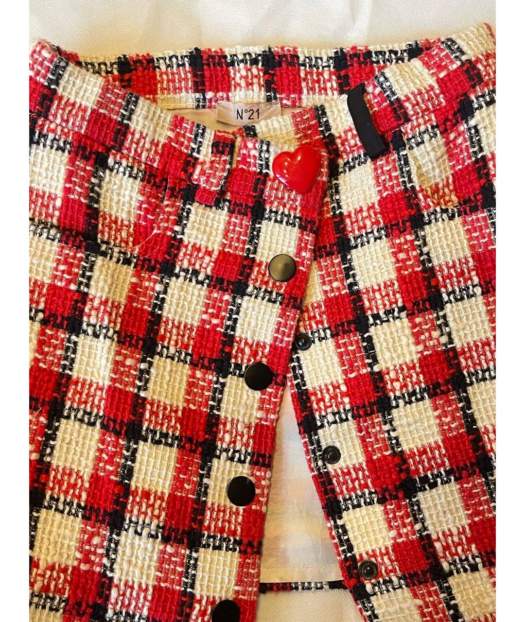NO. 21 Красная хлопковая юбка, фото 3