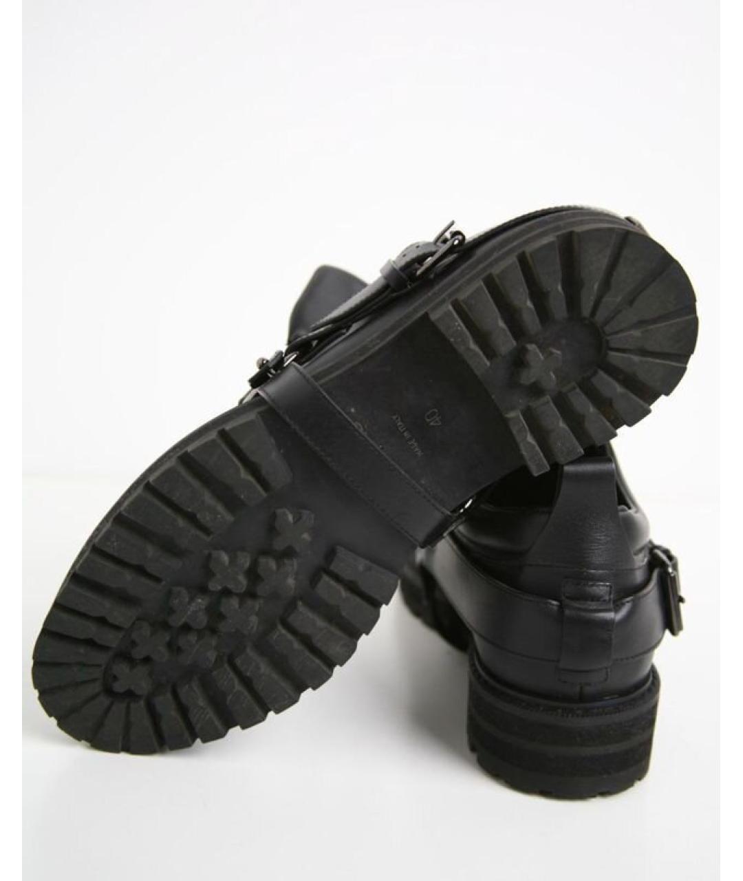 ROCHAS Черные кожаные ботинки, фото 6