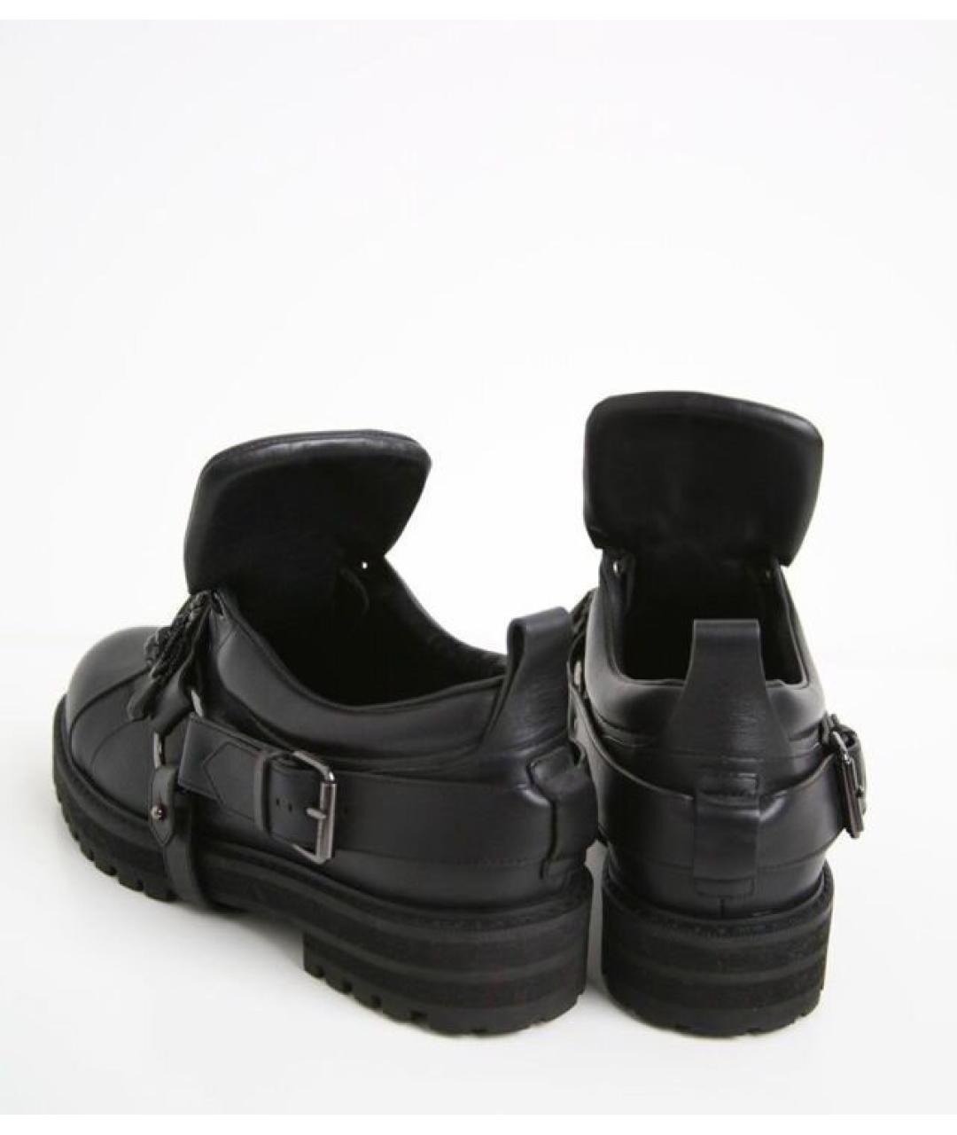ROCHAS Черные кожаные ботинки, фото 4