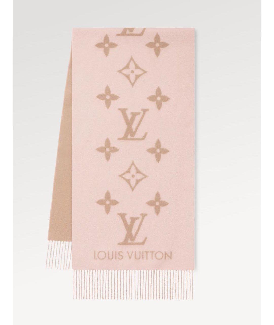 LOUIS VUITTON Розовый шарф, фото 1