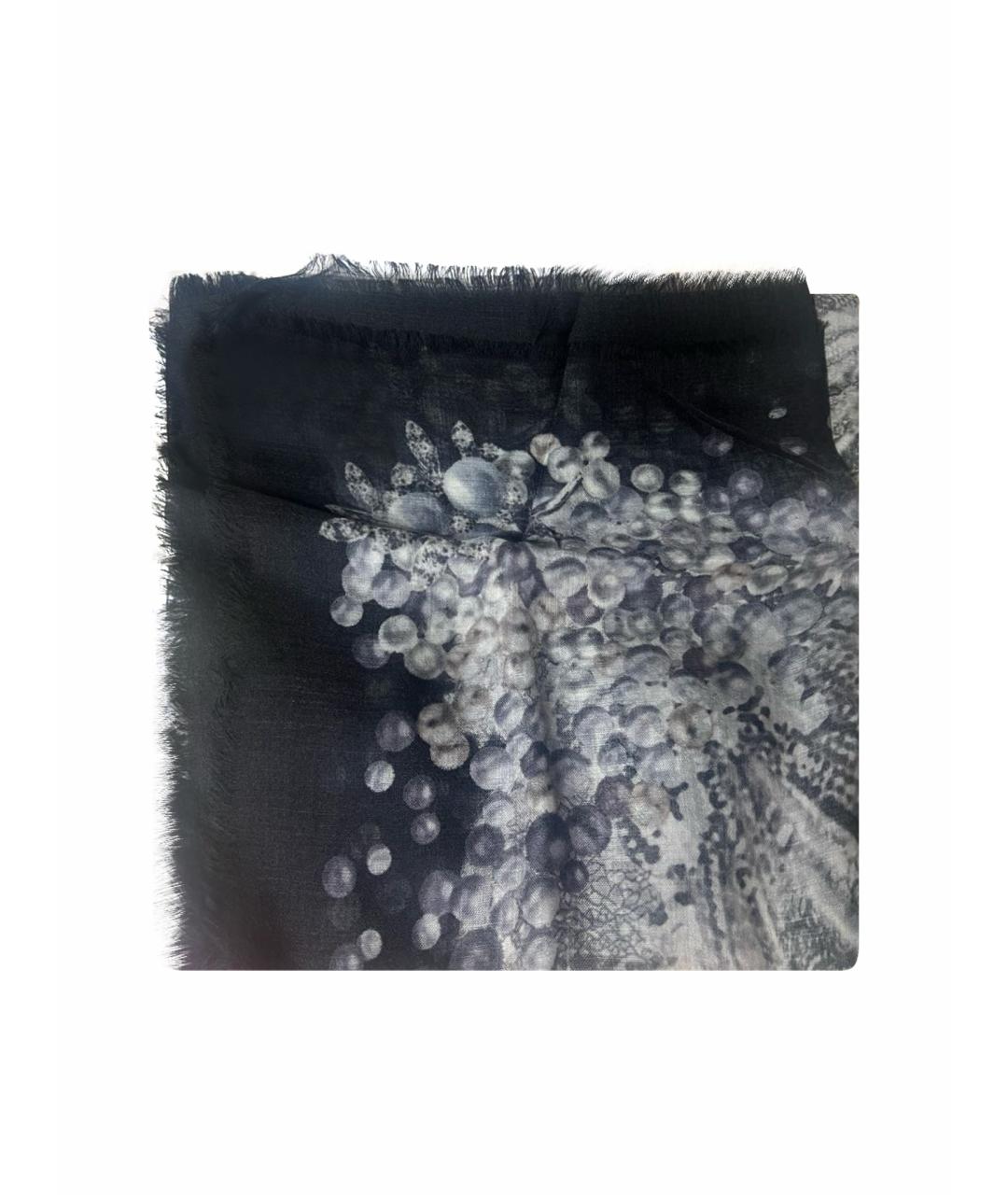 ELIE SAAB Антрацитовый кашемировый платок, фото 1
