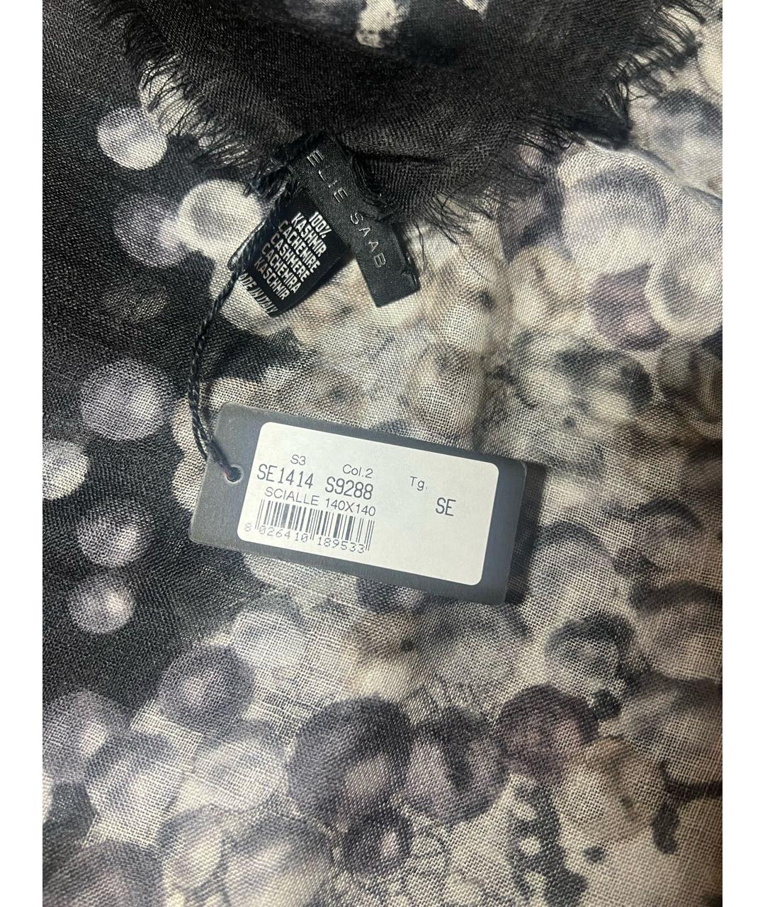 ELIE SAAB Антрацитовый кашемировый платок, фото 2