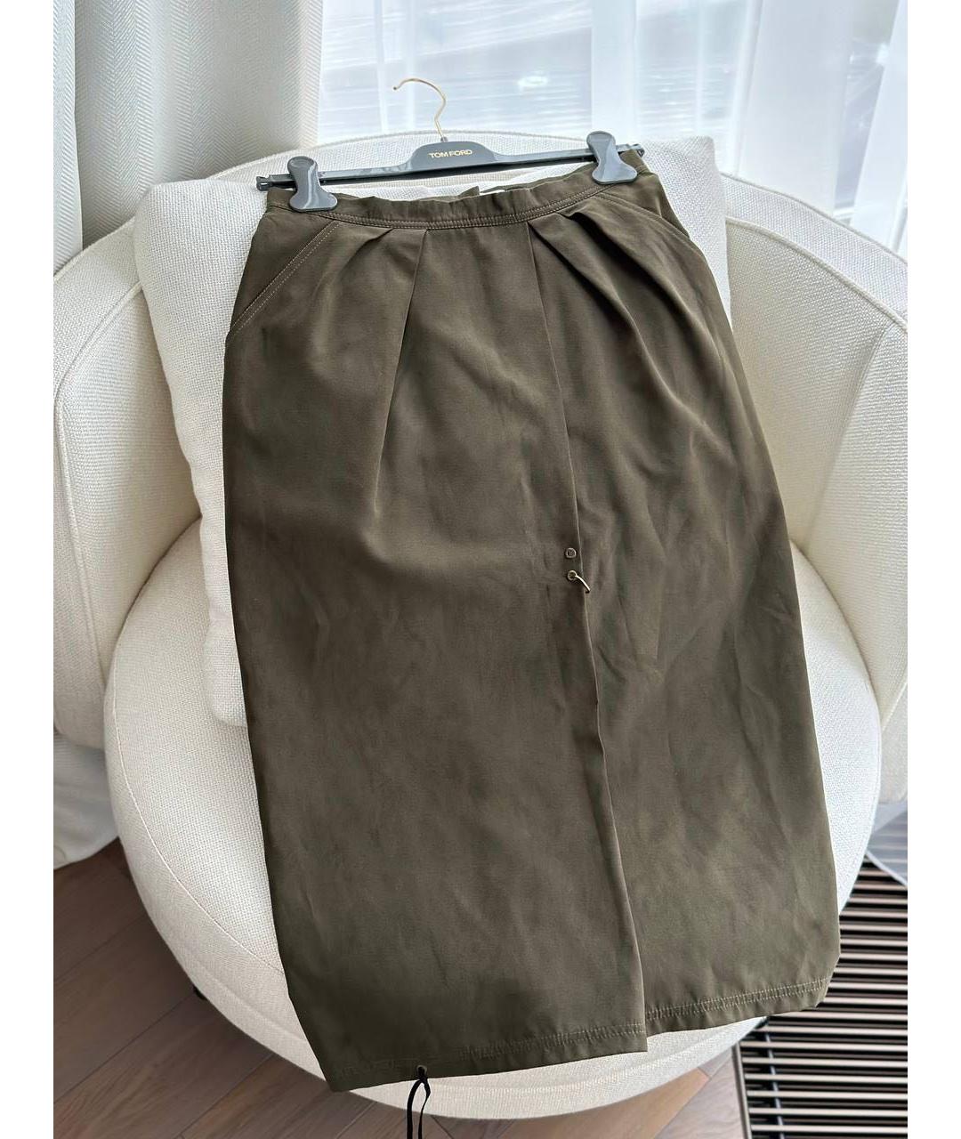 J.KIM Хаки полиэстеровая юбка миди, фото 2
