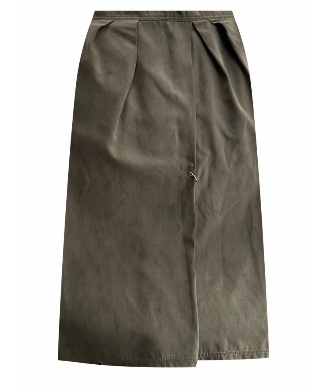 J.KIM Хаки полиэстеровая юбка миди, фото 1
