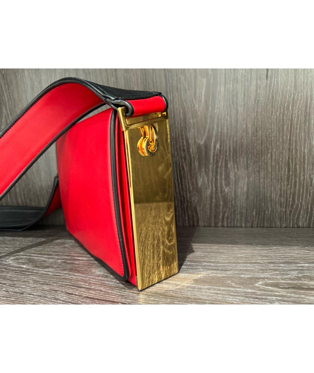 CHRISTIAN LOUBOUTIN Красная кожаная сумка через плечо, фото 2