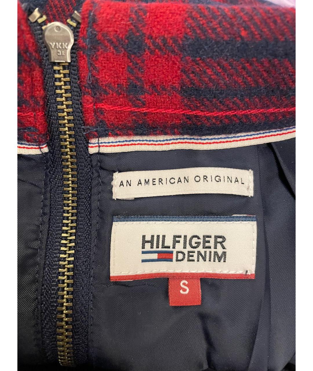 TOMMY HILFIGER Красная шерстяная юбка мини, фото 3