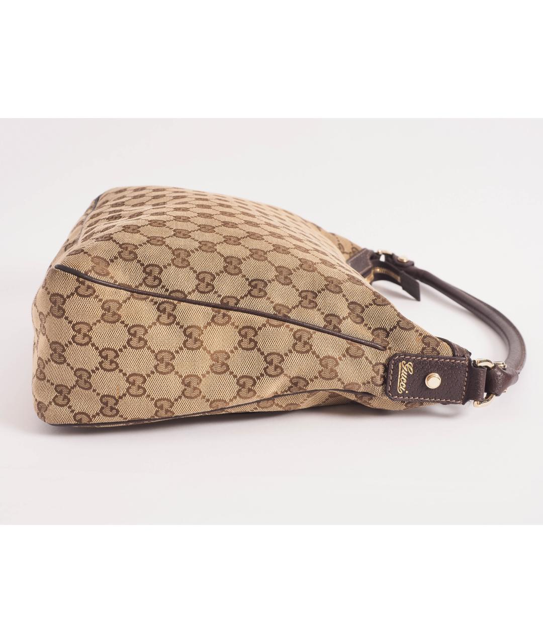 GUCCI Бежевая тканевая сумка с короткими ручками, фото 6