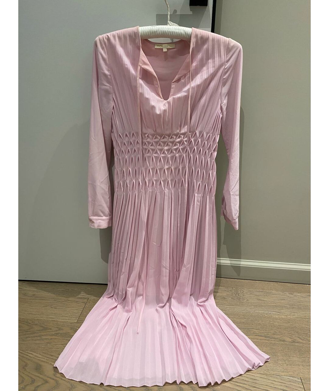 MAJE Розовое полиэстеровое повседневное платье, фото 7