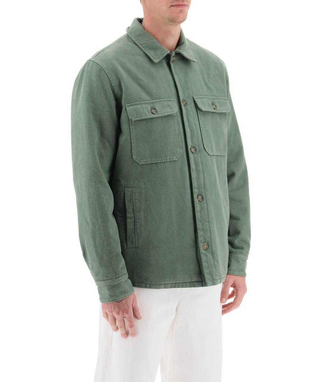 A.P.C. Зеленая хлопковая куртка, фото 4