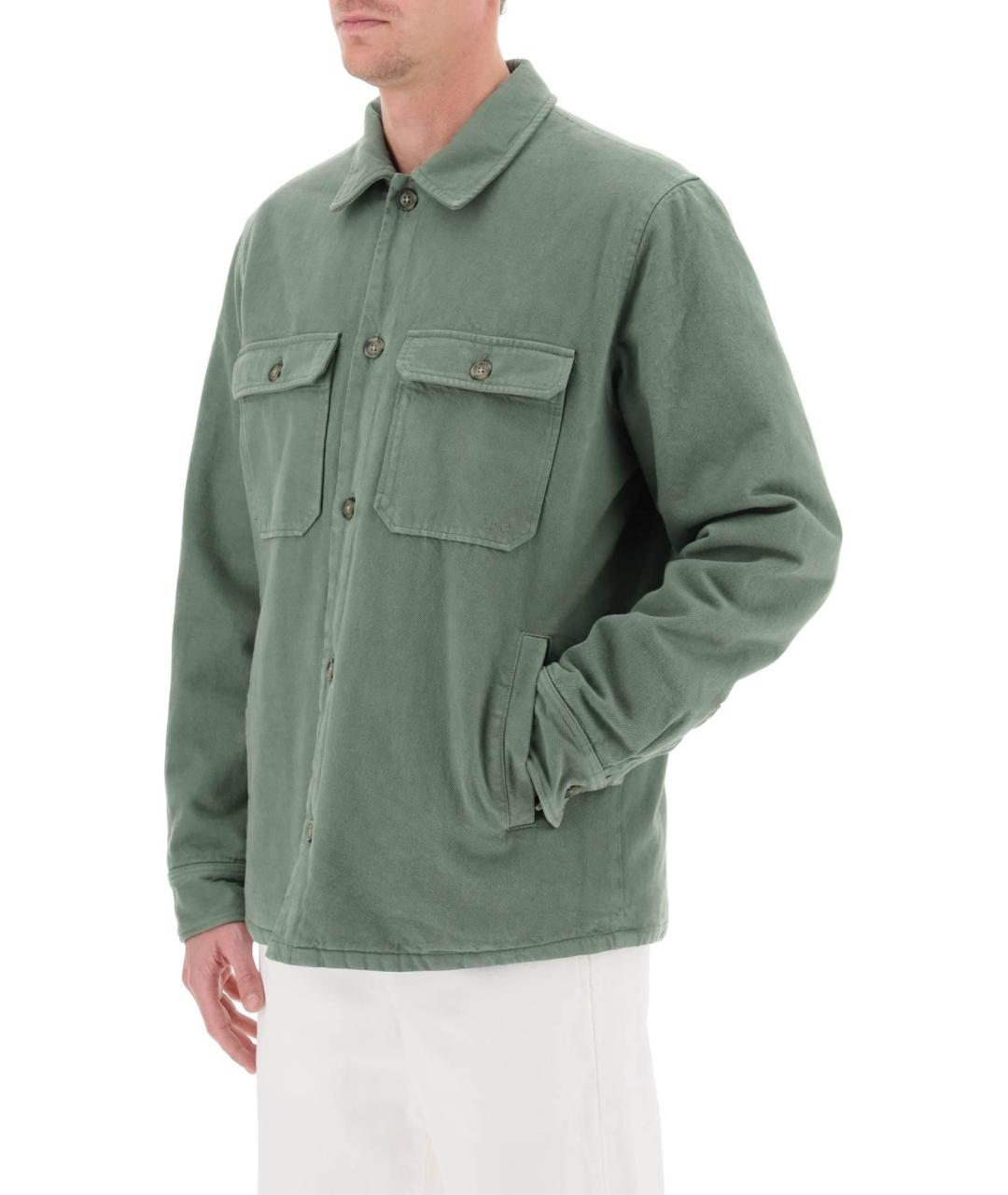 A.P.C. Зеленая хлопковая куртка, фото 6