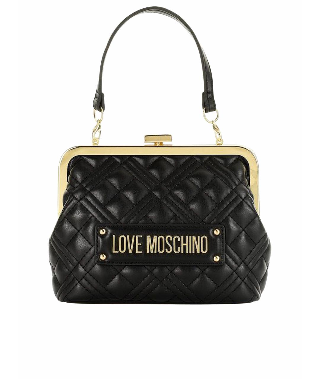 LOVE MOSCHINO Черная сумка с короткими ручками из искусственной кожи, фото 1