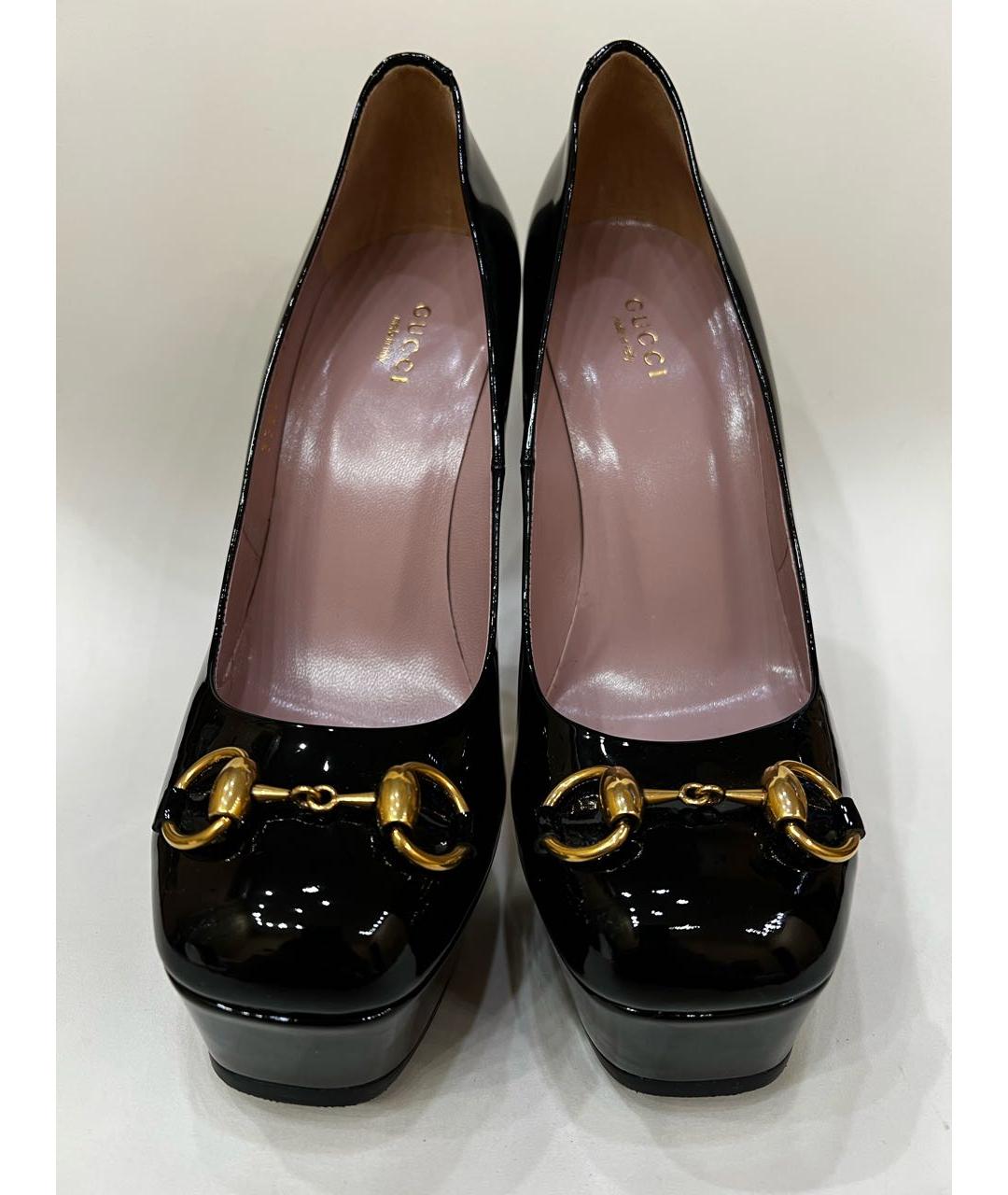 GUCCI Черные туфли из лакированной кожи, фото 2