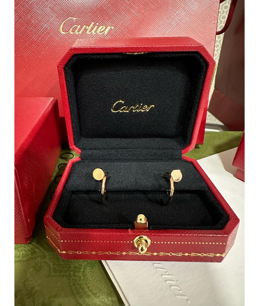 CARTIER Золотые серьги из розового золота, фото 3