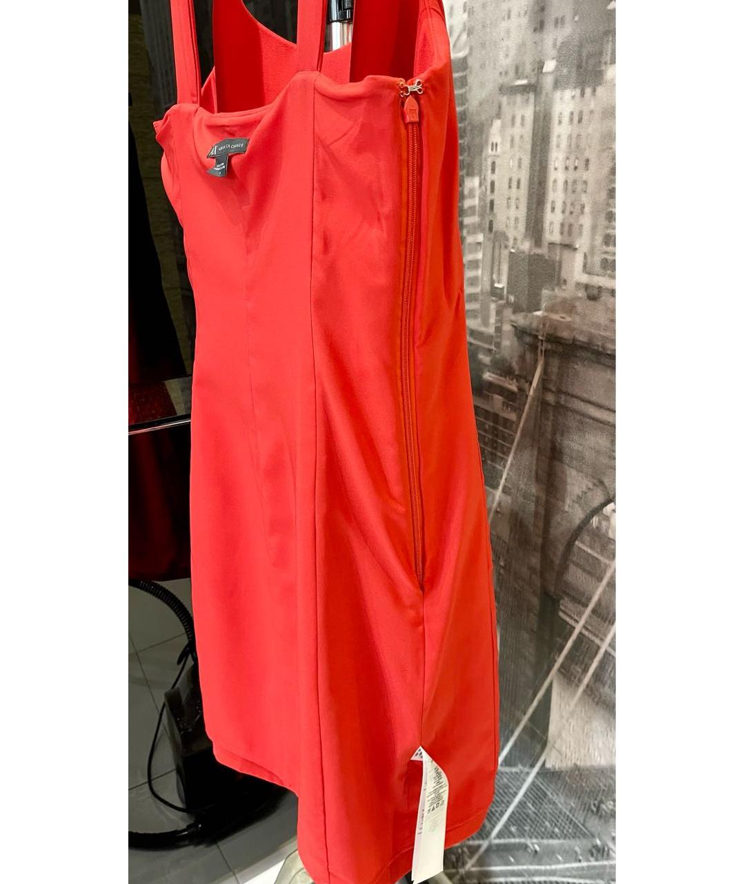 ARMANI EXCHANGE Красное вискозное платье, фото 8