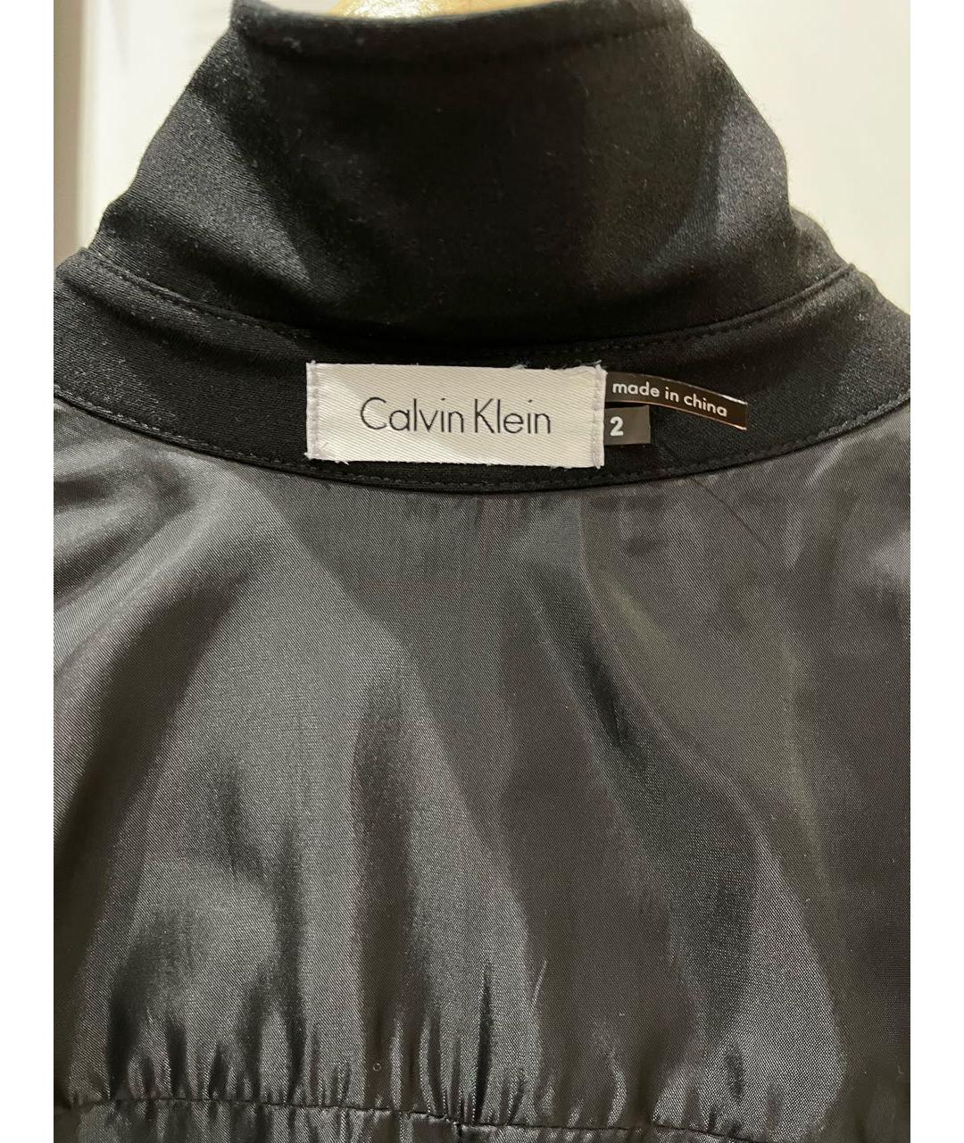 CALVIN KLEIN Черное вискозное платье, фото 3