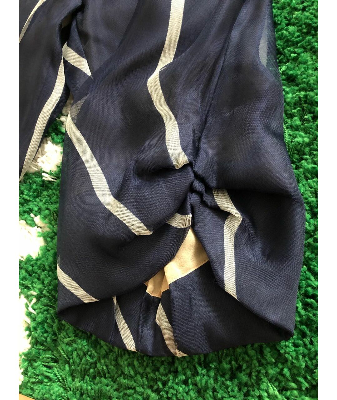 GIORGIO ARMANI Темно-синие шелковые шорты, фото 5