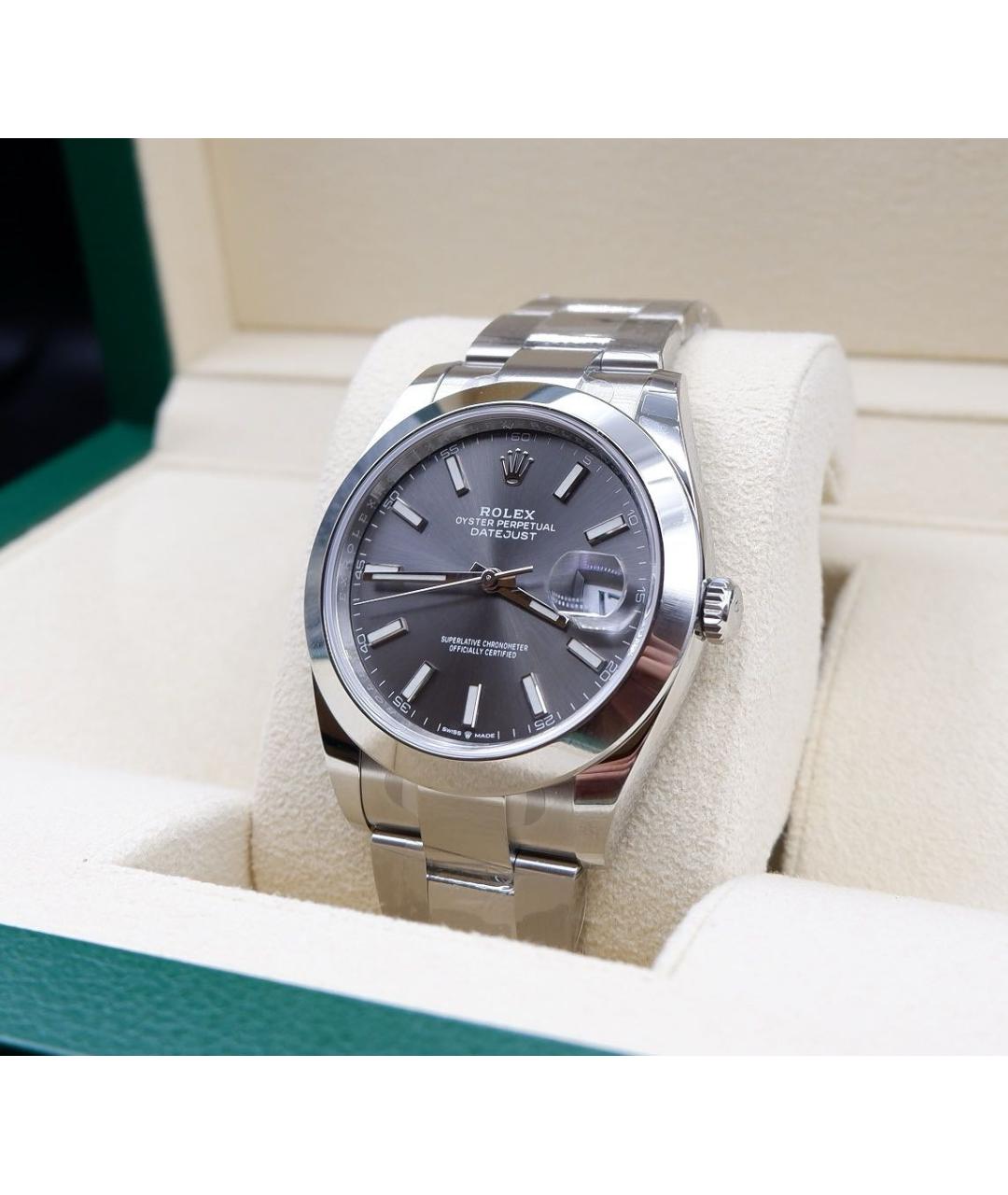 ROLEX Серые часы, фото 4
