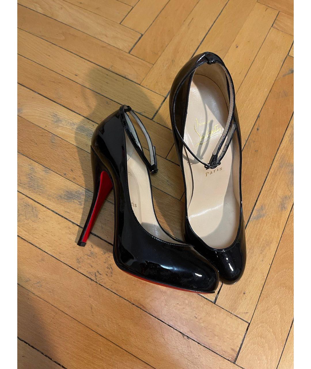 CHRISTIAN LOUBOUTIN Черные туфли из лакированной кожи, фото 5