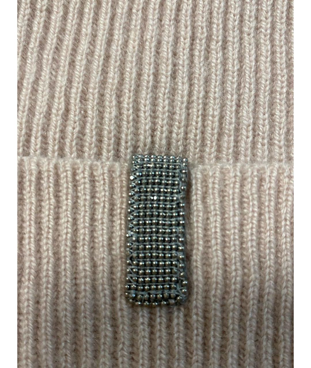 BRUNELLO CUCINELLI Розовая кашемировая шапка, фото 4