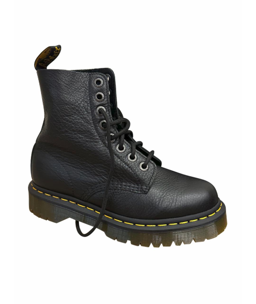 DR. MARTENS Черные кожаные ботинки, фото 1
