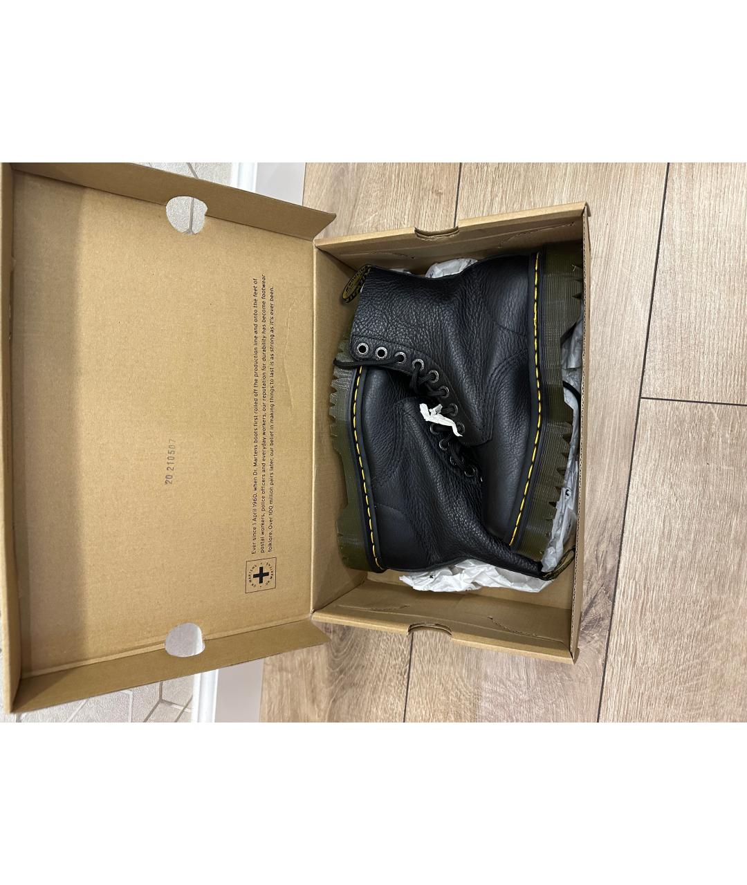 DR. MARTENS Черные кожаные ботинки, фото 2
