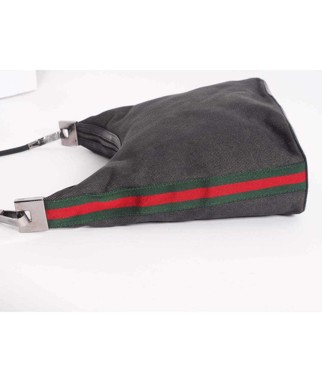 GUCCI Серая деним сумка тоут, фото 8