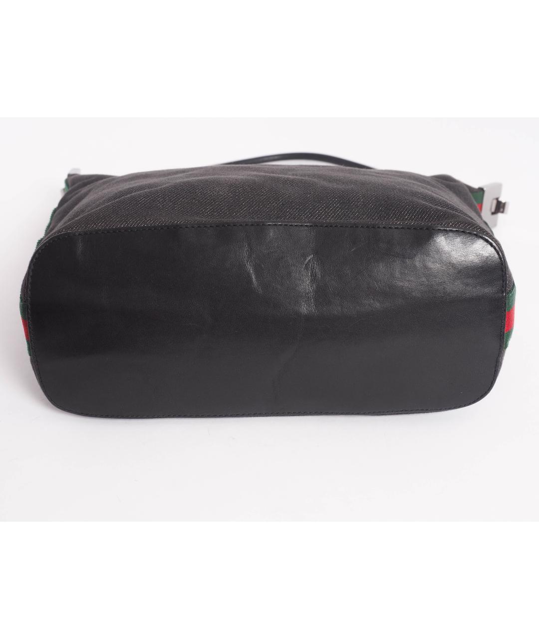 GUCCI Серая деним сумка тоут, фото 7