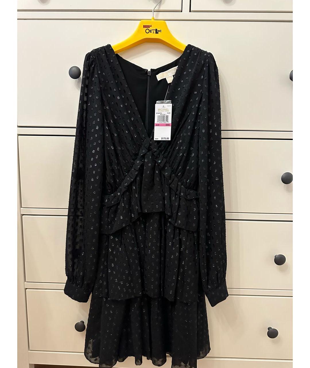 MICHAEL KORS Черное полиэстеровое коктейльное платье, фото 5