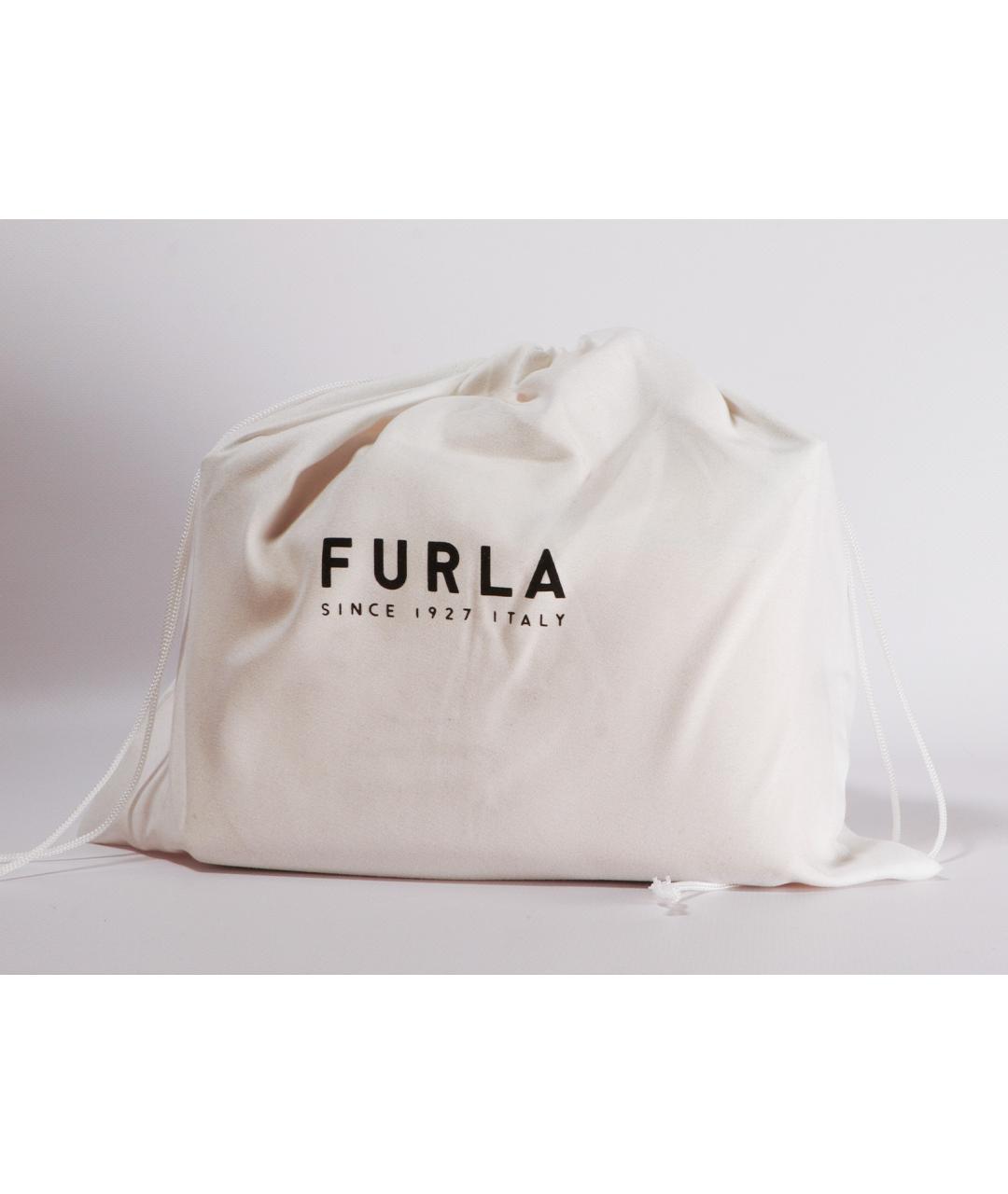 FURLA Оранжевая кожаная сумка через плечо, фото 5