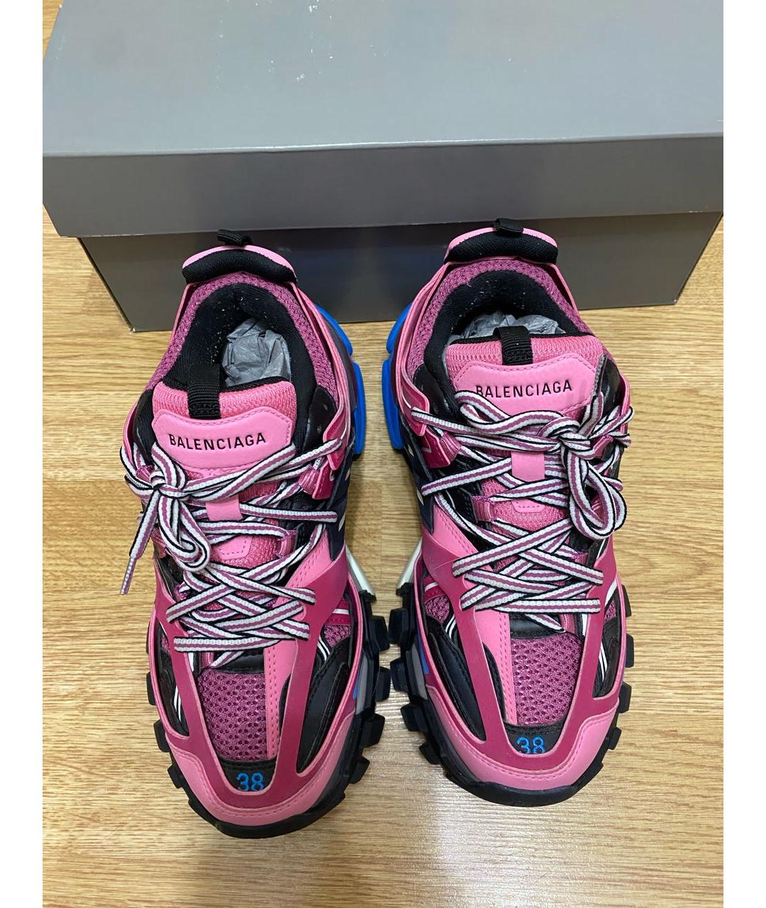 Balenciaga track sneakers store pink and blue