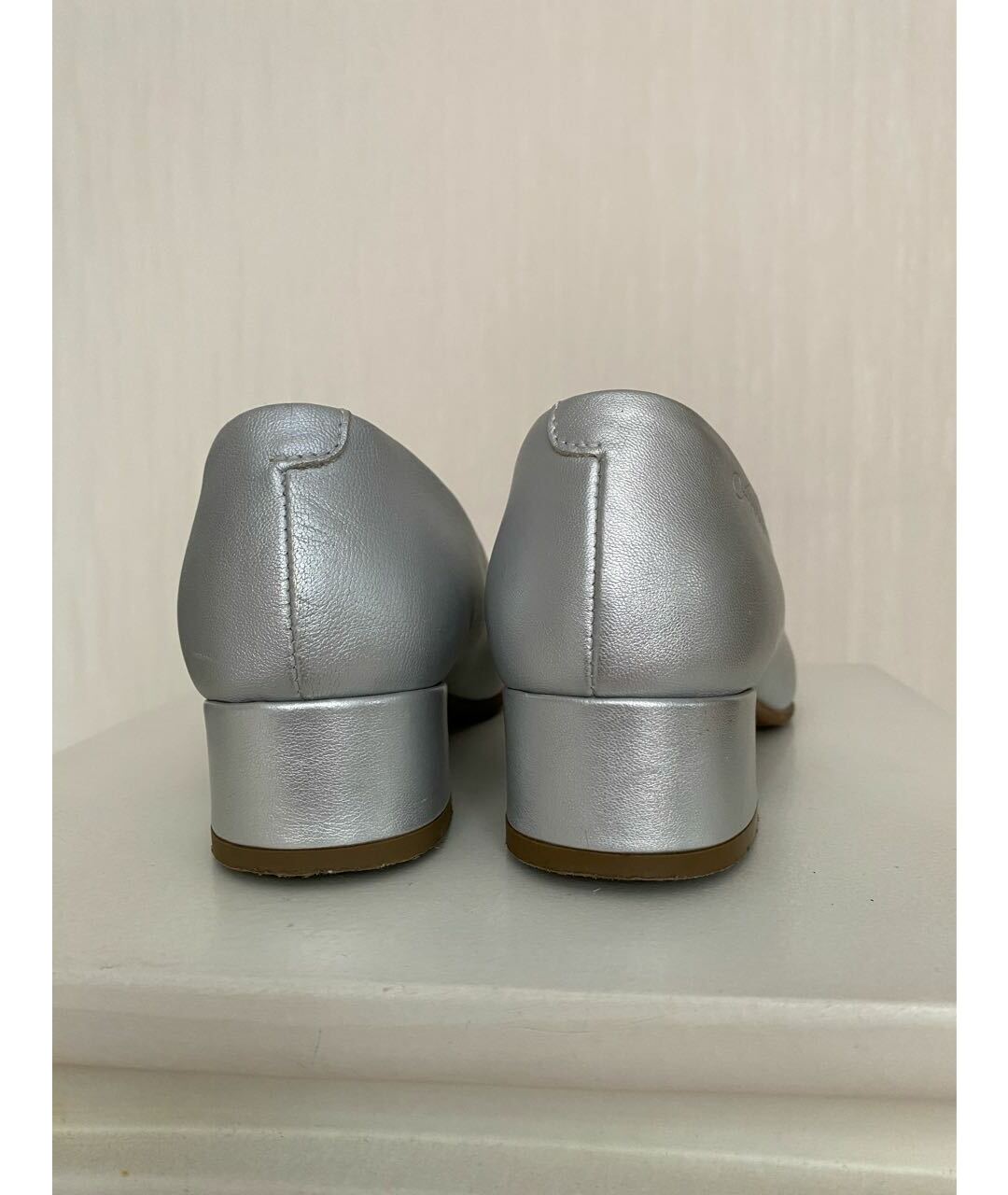 GIORGIO ARMANI Серебряные кожаные туфли, фото 4