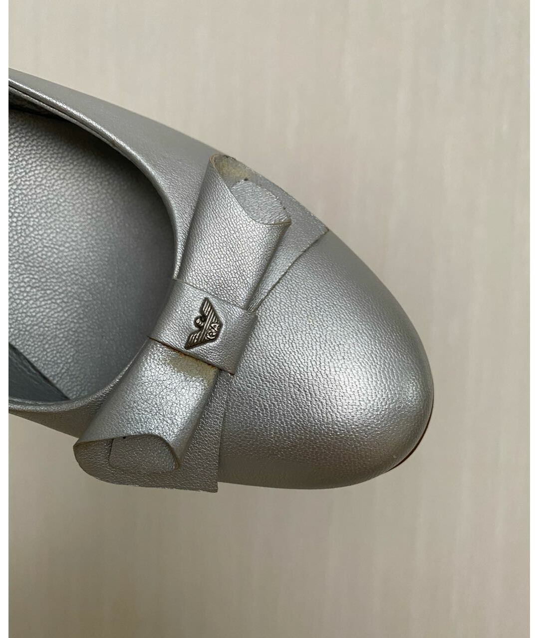 GIORGIO ARMANI Серебряные кожаные туфли, фото 7