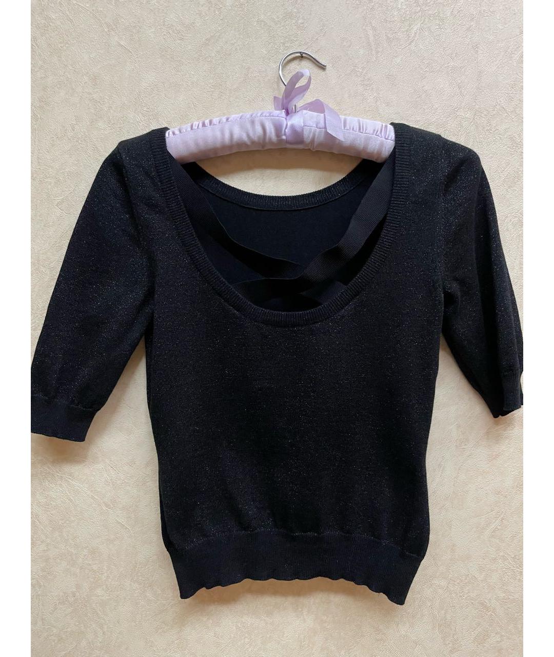 MOSCHINO Черный хлопковый джемпер / свитер, фото 2
