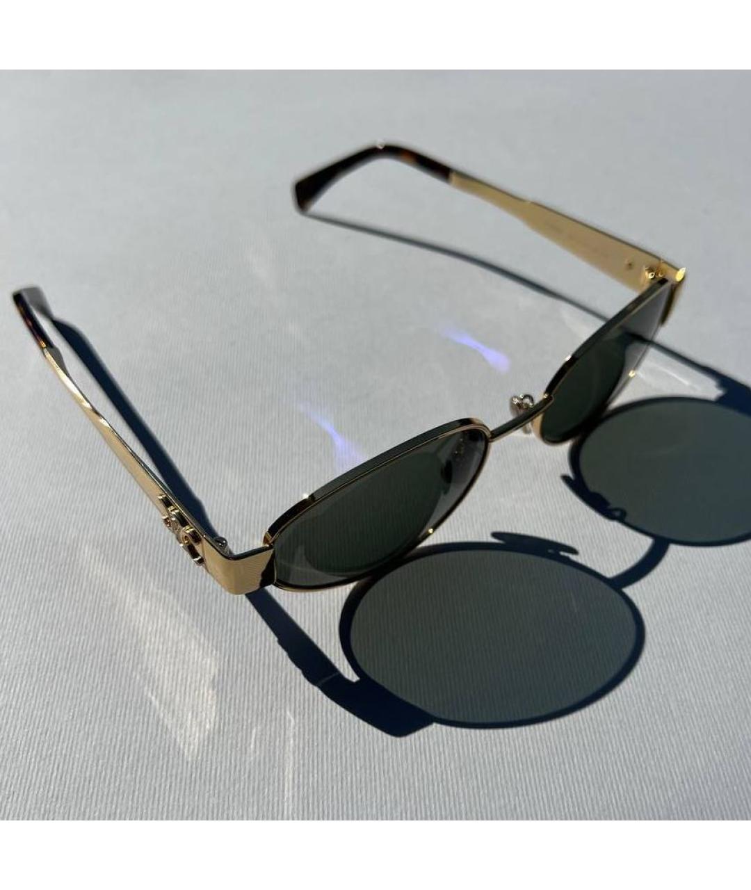 CELINE PRE-OWNED Черные металлические солнцезащитные очки, фото 8