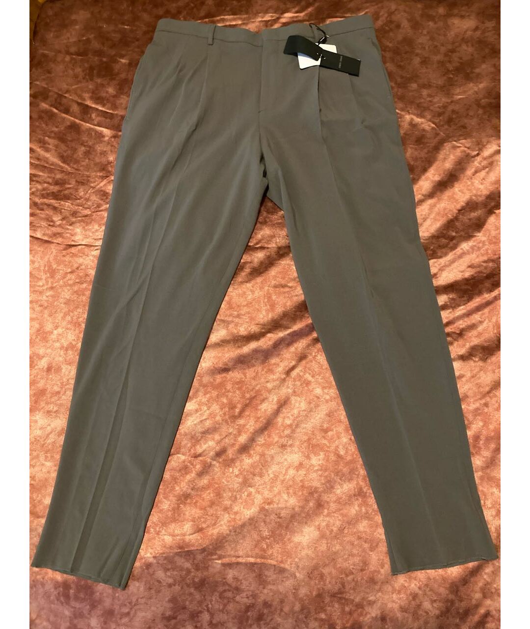 GIORGIO ARMANI Серые шерстяные классические брюки, фото 3