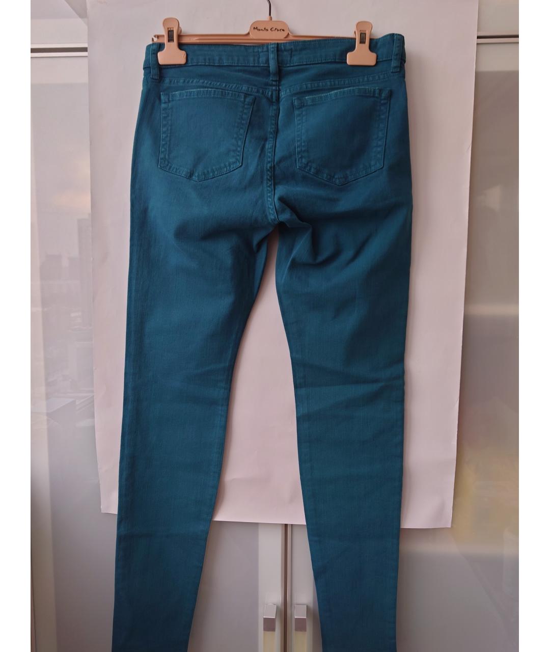 THE KOOPLES Бирюзовые хлопко-эластановые джинсы слим, фото 2
