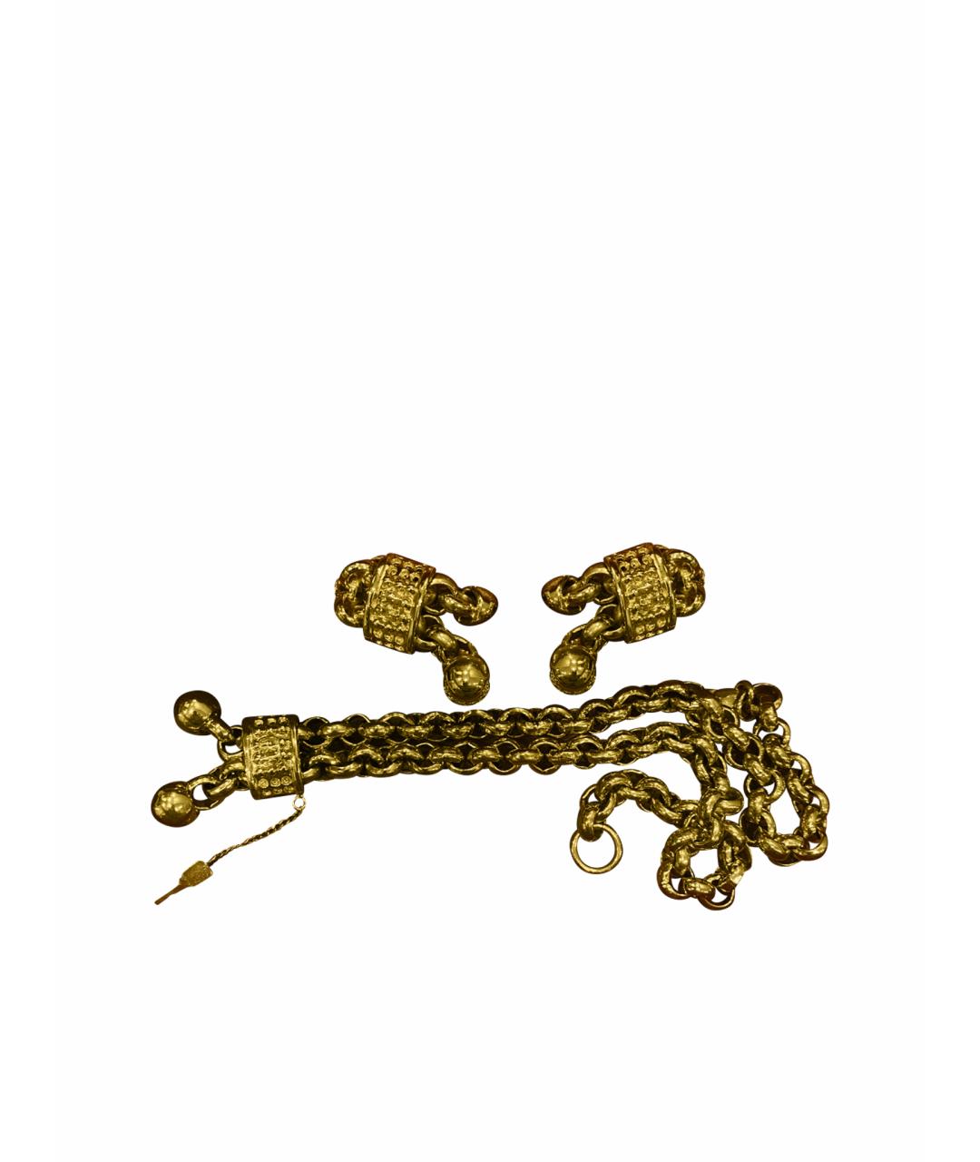 GIANFRANCO FERRE Золотые металлические клипсы, фото 1