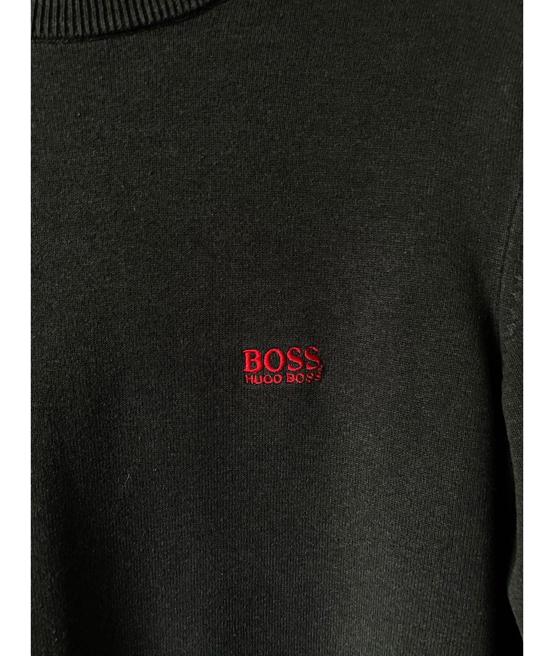 HUGO BOSS Черный хлопковый джемпер / свитер, фото 4